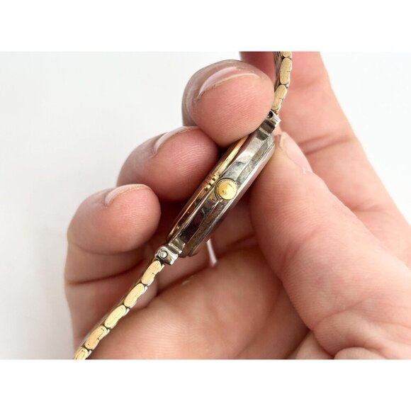 WYLER Diamond Dual Gold & Silver T Quartz Vintage Wristwatch - 27mm - WORKS! - Picture 10 of 10